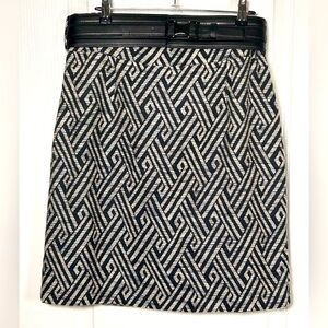 Geometric Print Cotton Blend Skirt by Antonio Melani 8